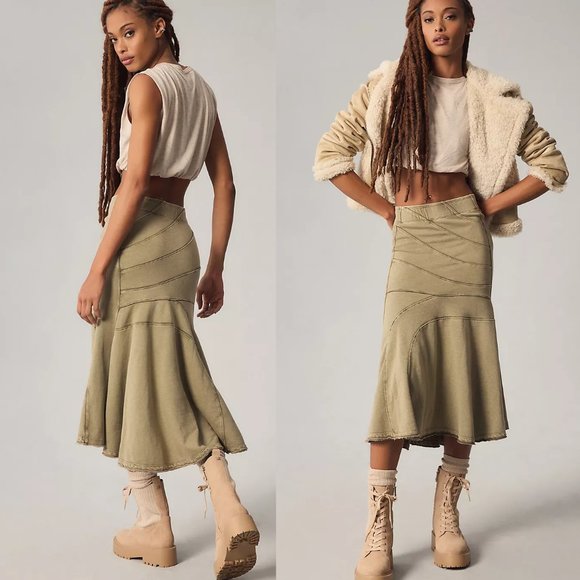 Anthropologie Dresses & Skirts - Daily Practice by Anthropologie Seamed Midi Skirt